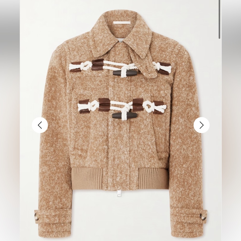 NWOT S.S. Daley cropped alpaca-blend bomber jacket